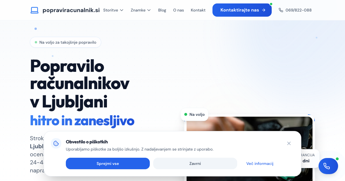 Popravi Računalnik website